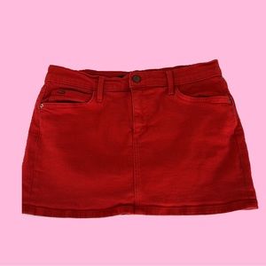 Joe’s Jeans Red Denim Mini Skirt